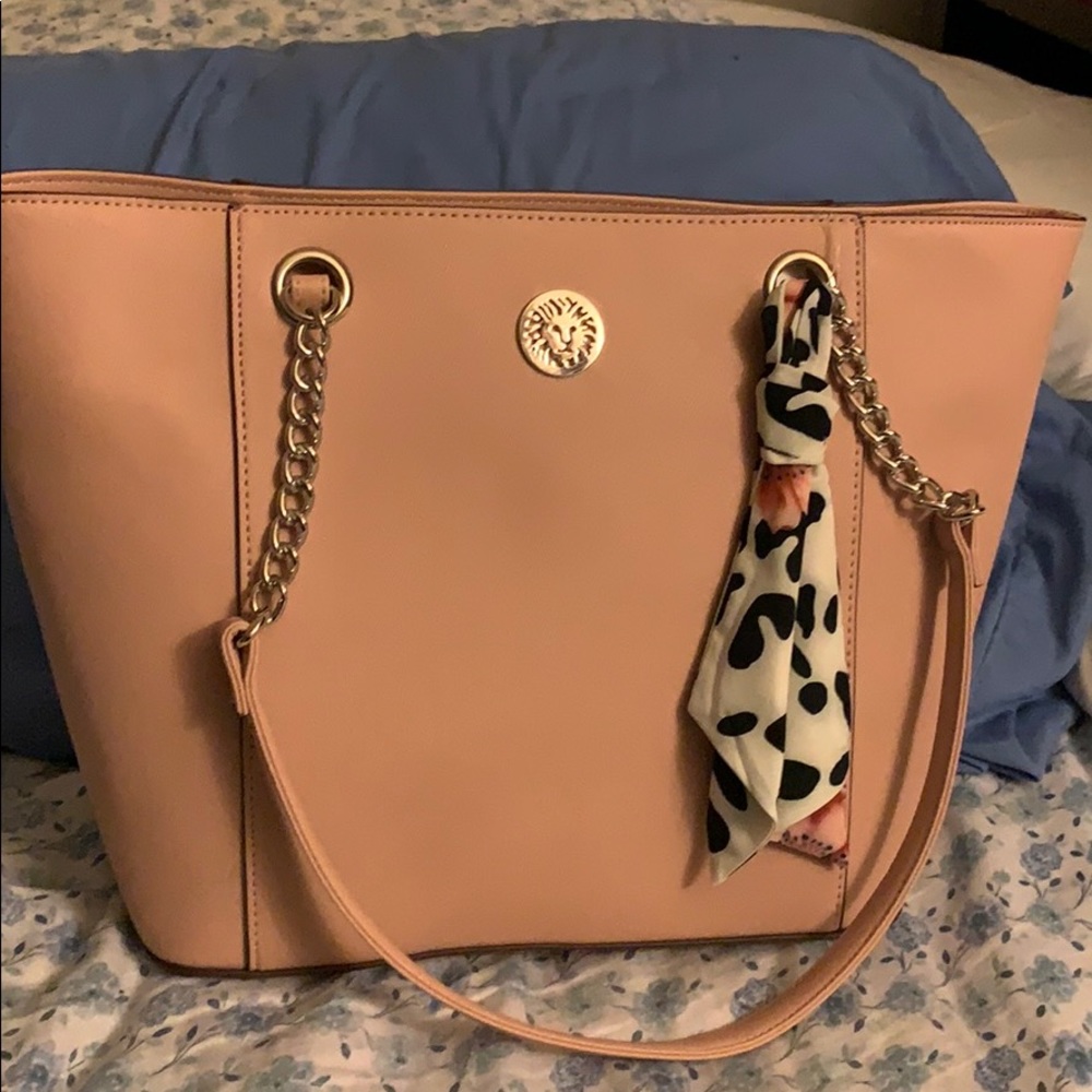 Anne Klein Chain Tote - Antique Rose